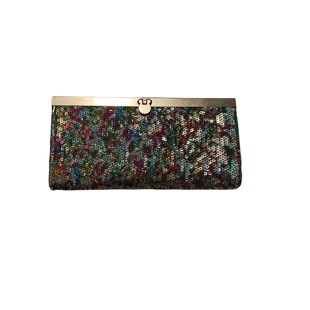 Sequin Clutch Purse NWOT Colorful Prom Homecoming Special Occasion